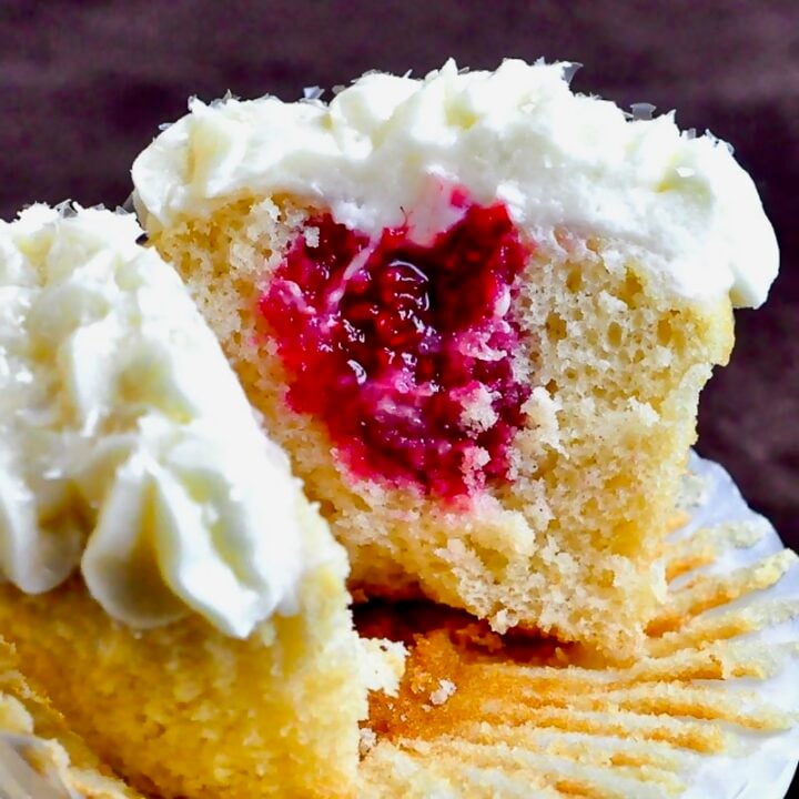 Raspberry Vanilla Cream Cheese Cupcakes