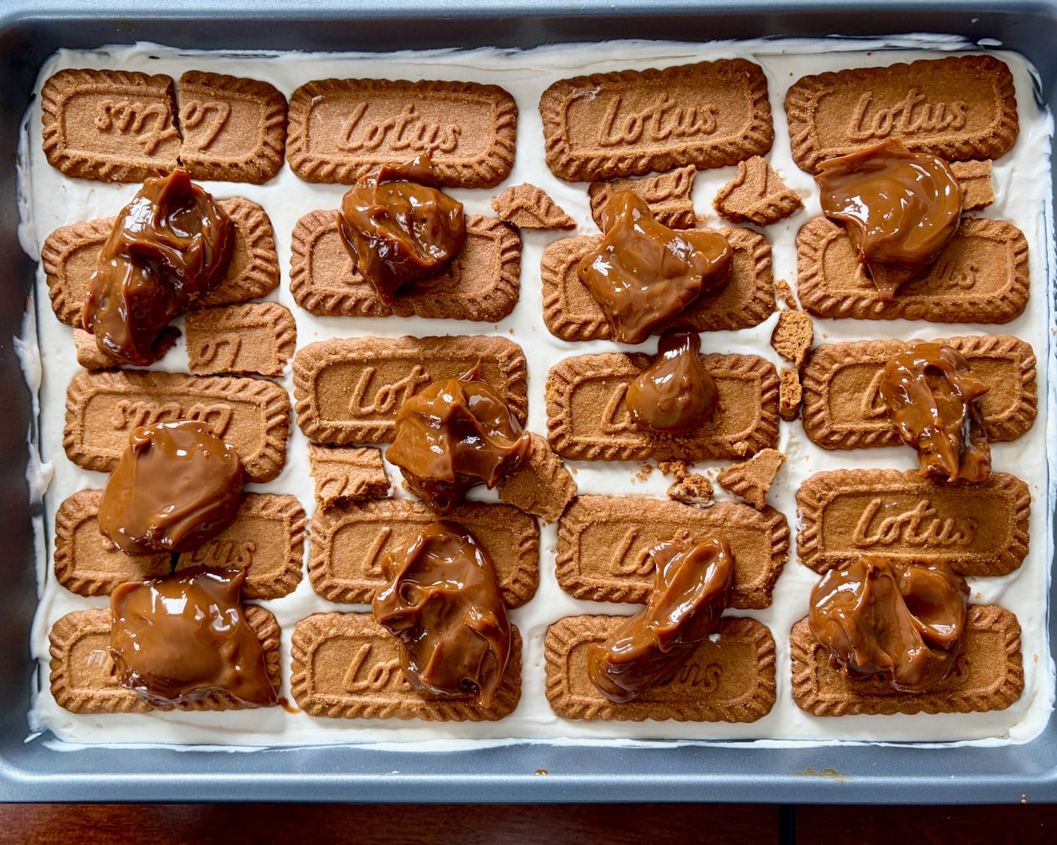 Follow with another layer of butterscotch.