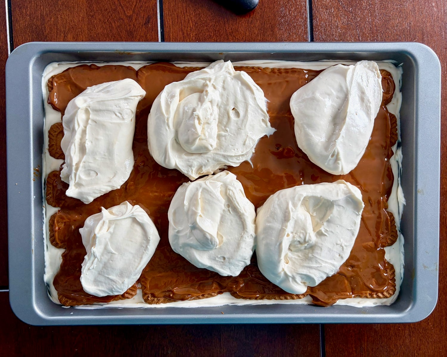 Follow with another layer of butterscotch.