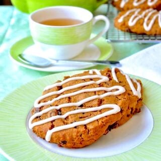 Molasses Raisin Biscuit Cookies. Photo with te for featured image.