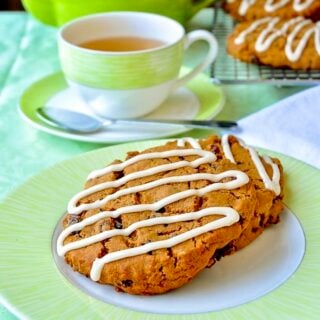 Molasses Raisin Biscuit Cookies. Photo with te for featured image.
