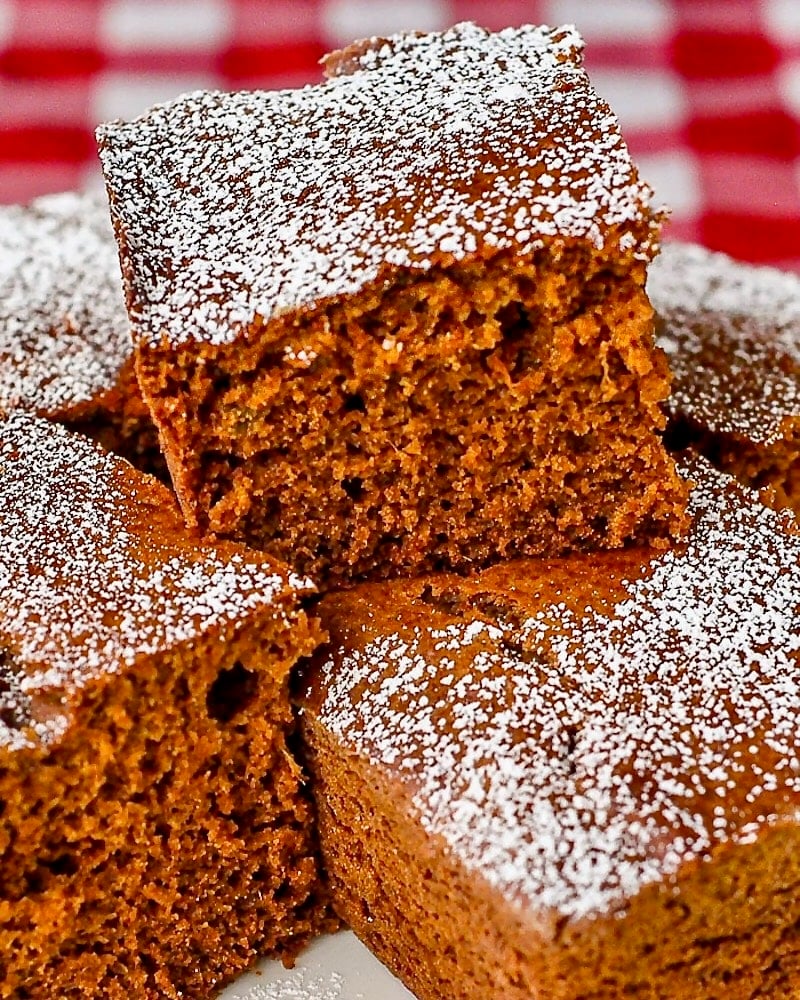 Sweet Potato Snack Cake photo cropped for social media posts.