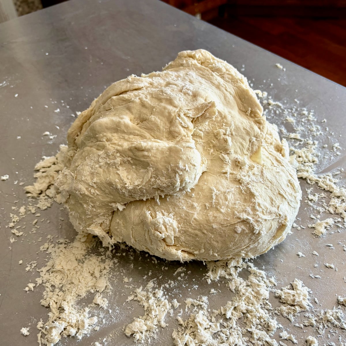 Photo of Authentic Neapolitan Pizza Dough ready to be hand kneaded.