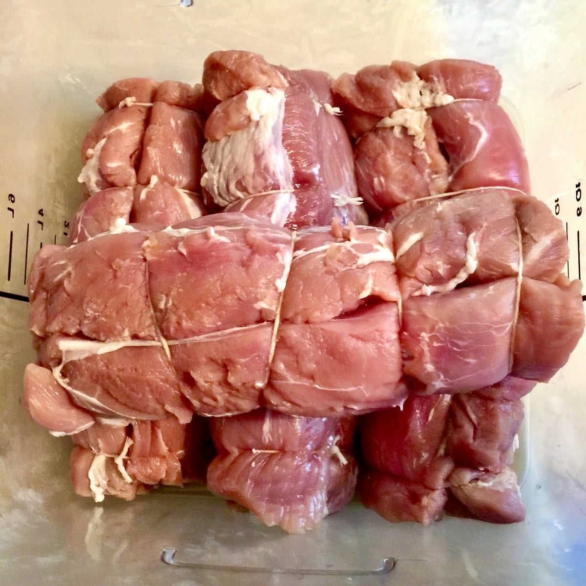 Photo of Homemade Tenderloin Ham group of 4 tied tenderloins