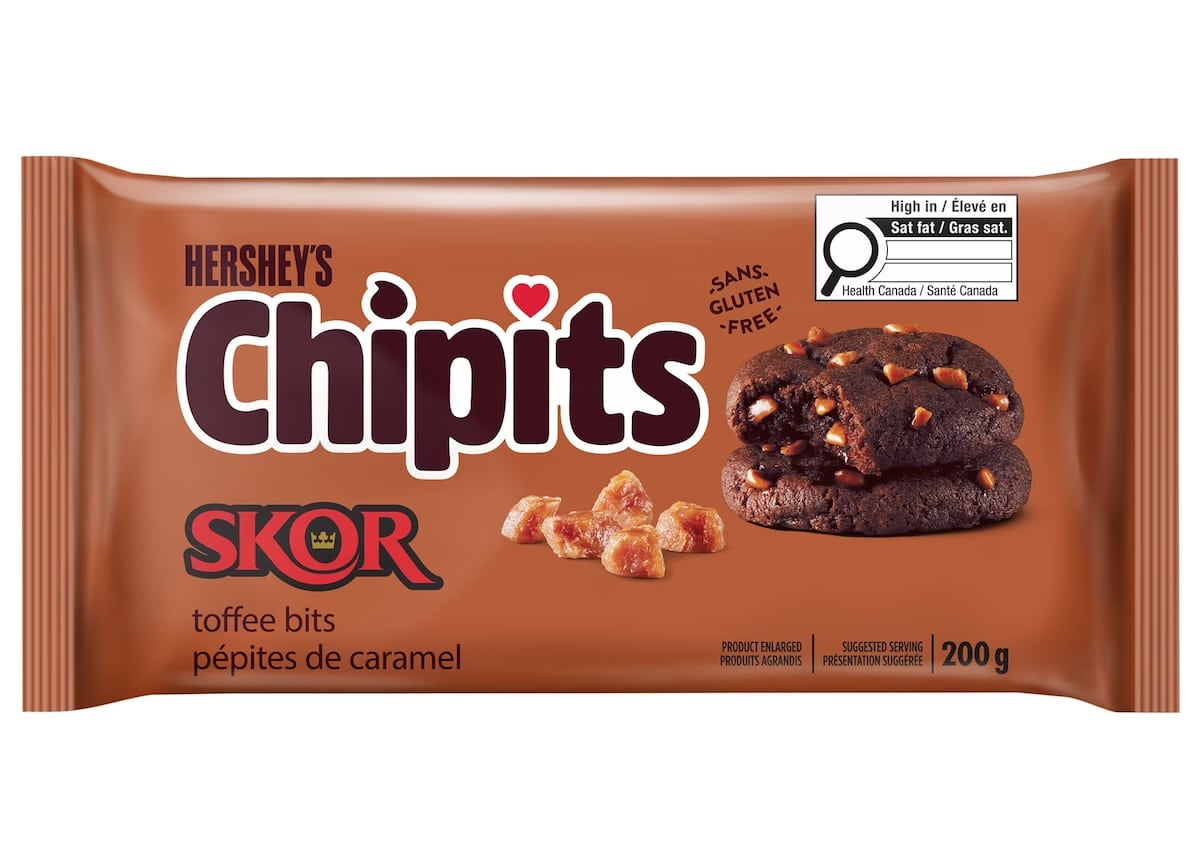 stock photo of Hersheys Chippits Skor toffee bits.