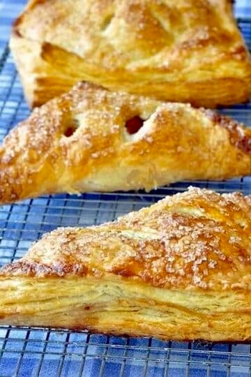 The Best Apple Turnovers cooling on a wire rack.
