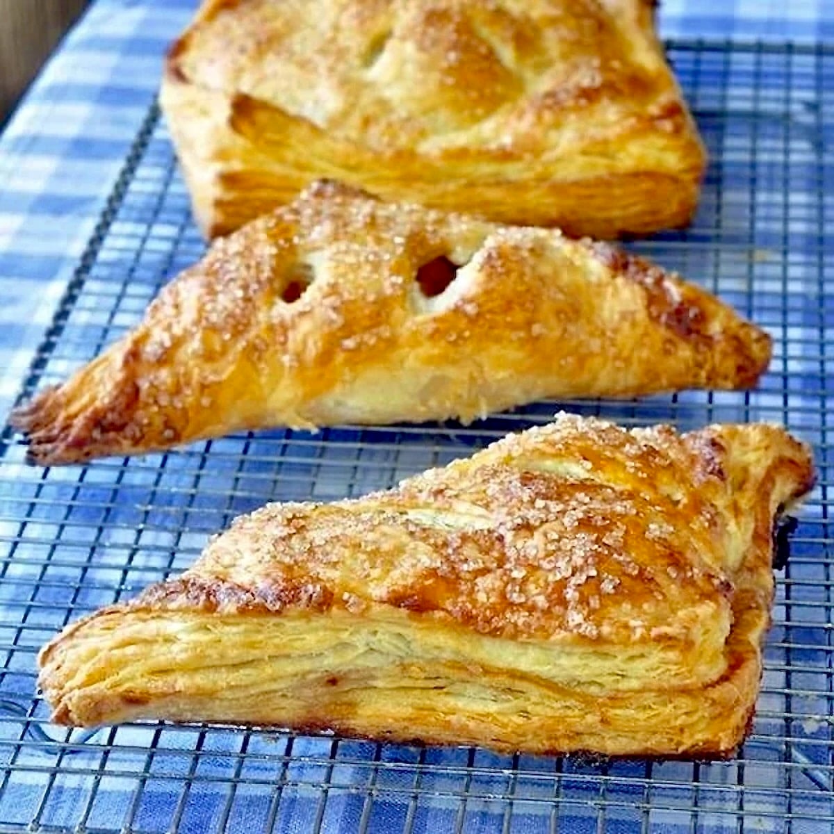 The Best Apple Turnovers cooling on a wire rack.
