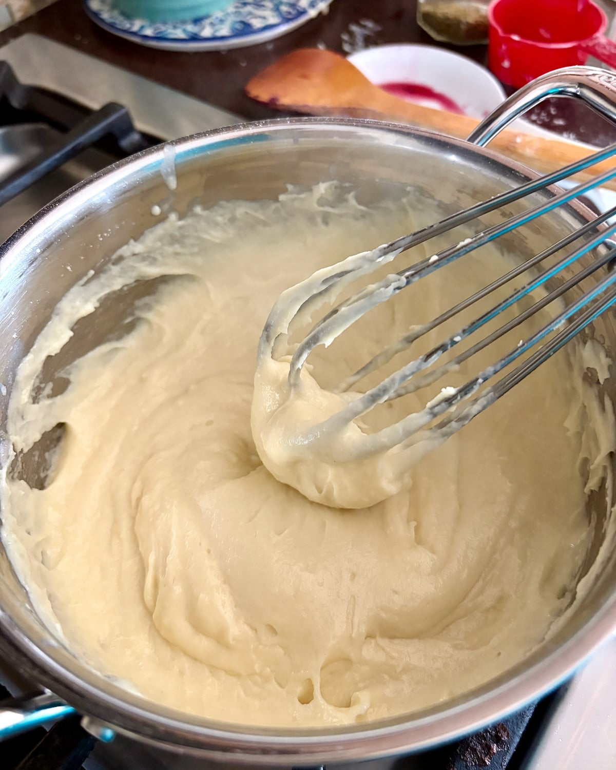 Photo of roux at thickened consistency