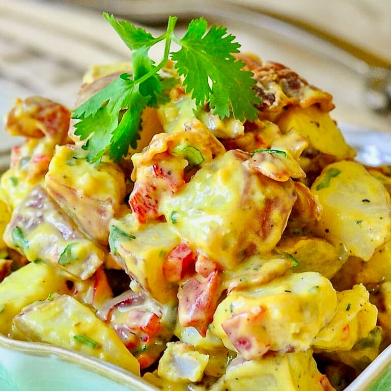 Bacon Potato Salad with Sweet Mustard Dressing