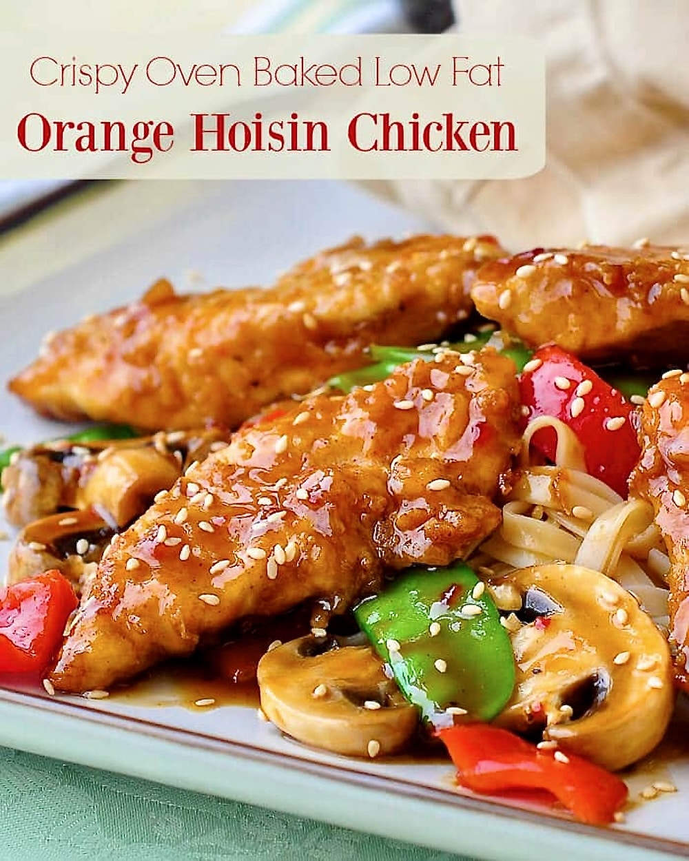 Crispy Oven Baked Low Fat Orange Hoisin Chicken